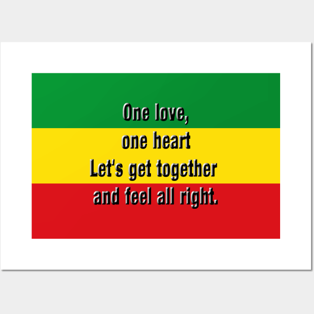 One love Rasta flag Wall Art by MasterChefFR